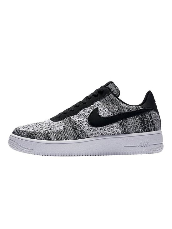 Nike Air Force 1 Flyknit 2.0 Size 8.5 Men Sneakers Black Platinum AV3042-001 NEW main image 8